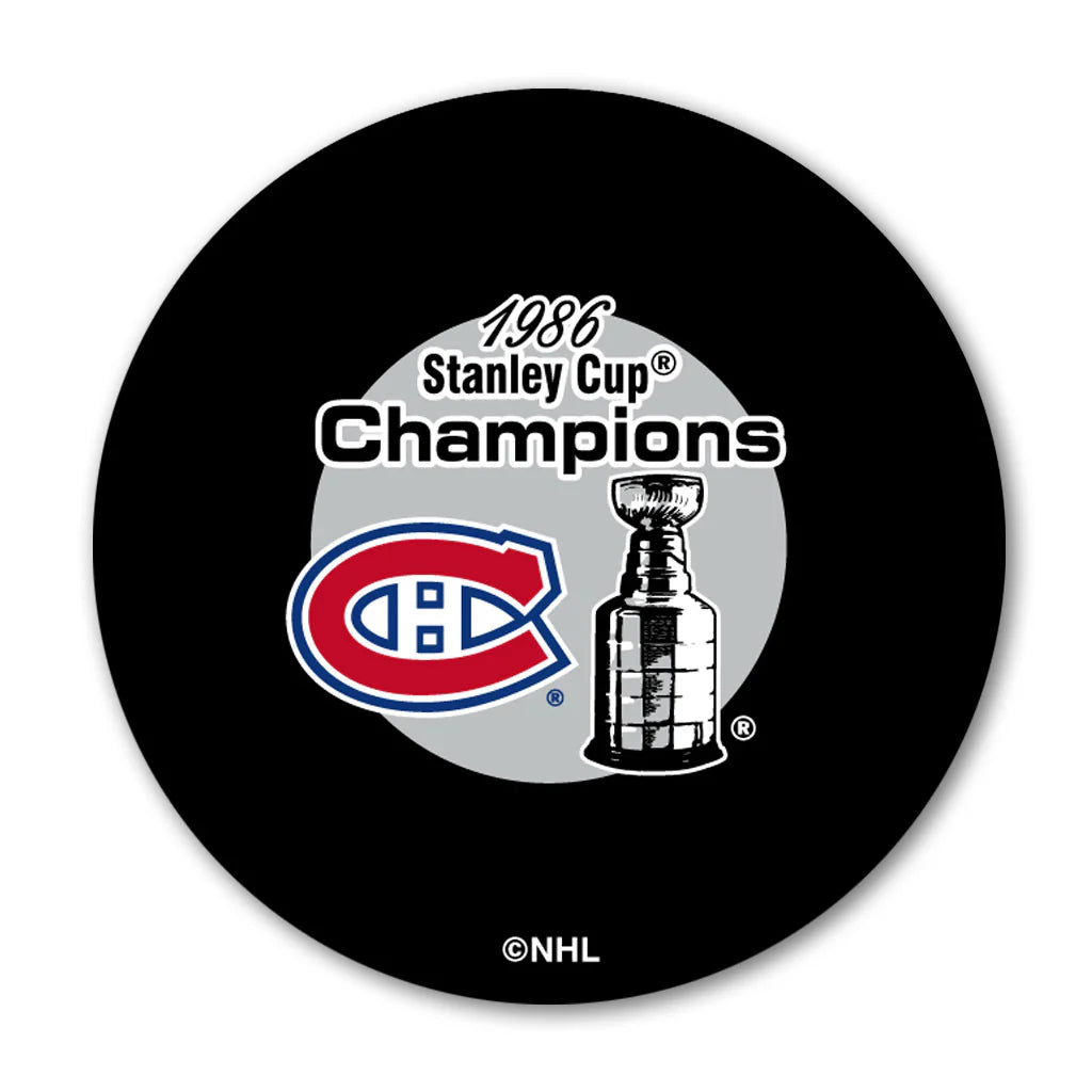 Pre-Order - Mike McPhee Autographed Montreal Canadiens 1986 Stanley Cup Hockey Puck