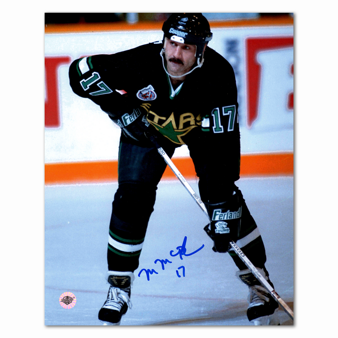 Mike McPhee Autographed Dallas Stars Home 8x10 Photo