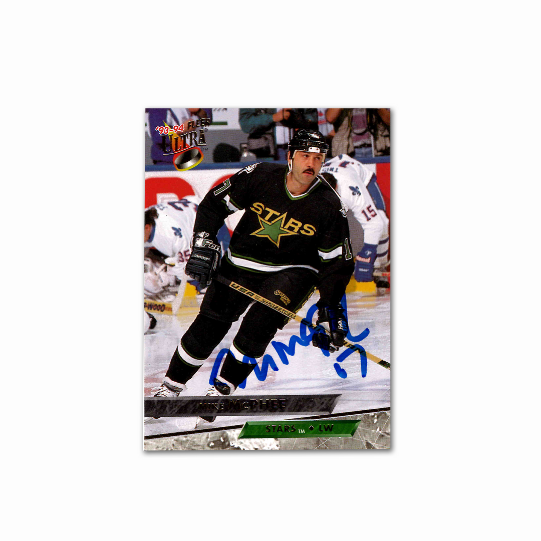 Mike McPhee Autographed Dallas Stars 1993-94 Fleer Ultra 