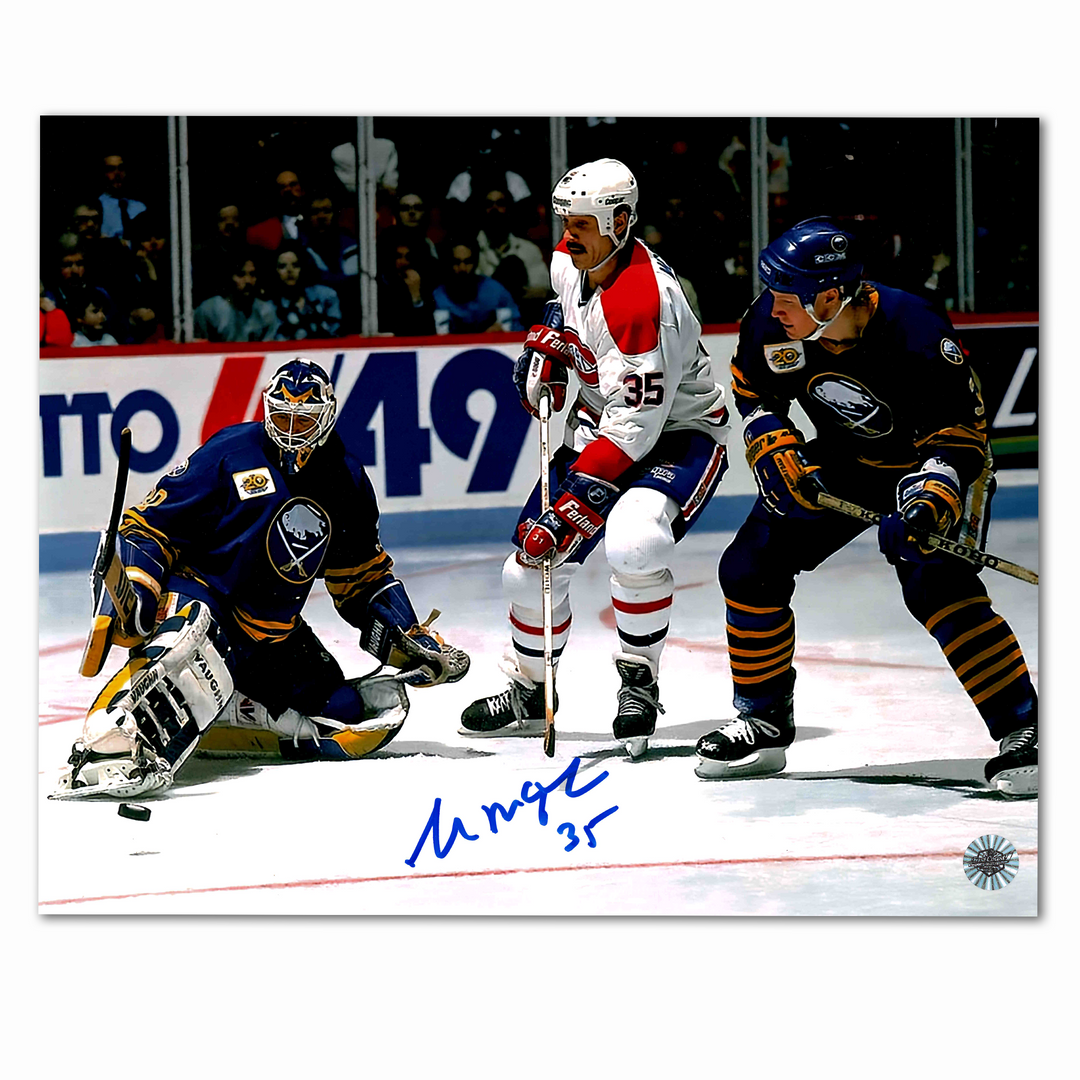 Mike McPhee Autographed Montreal Canadiens Home 8x10 Photo (Buffalo)