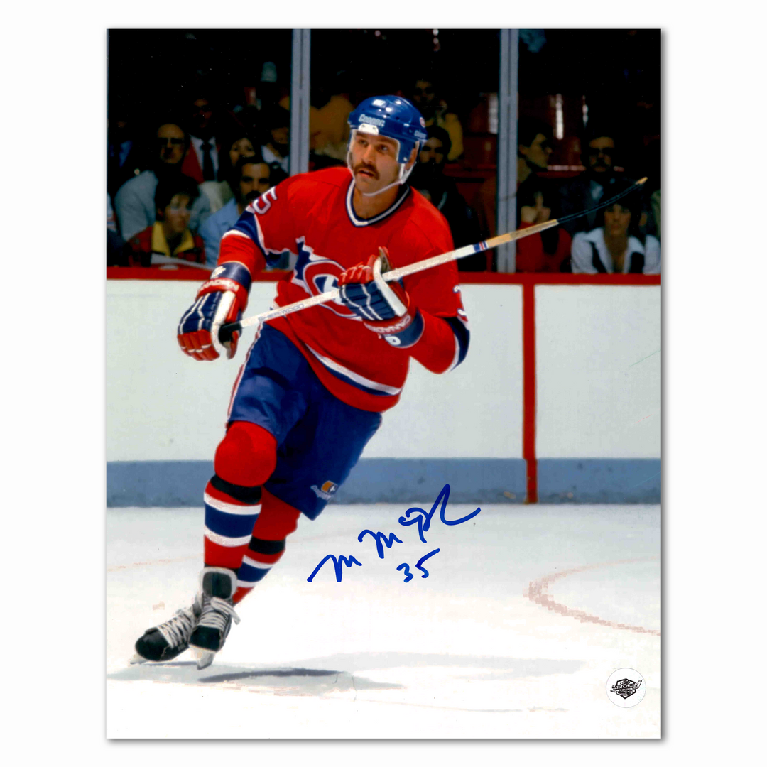 Mike McPhee Autographed Montreal Canadiens Home 8x10 Photo