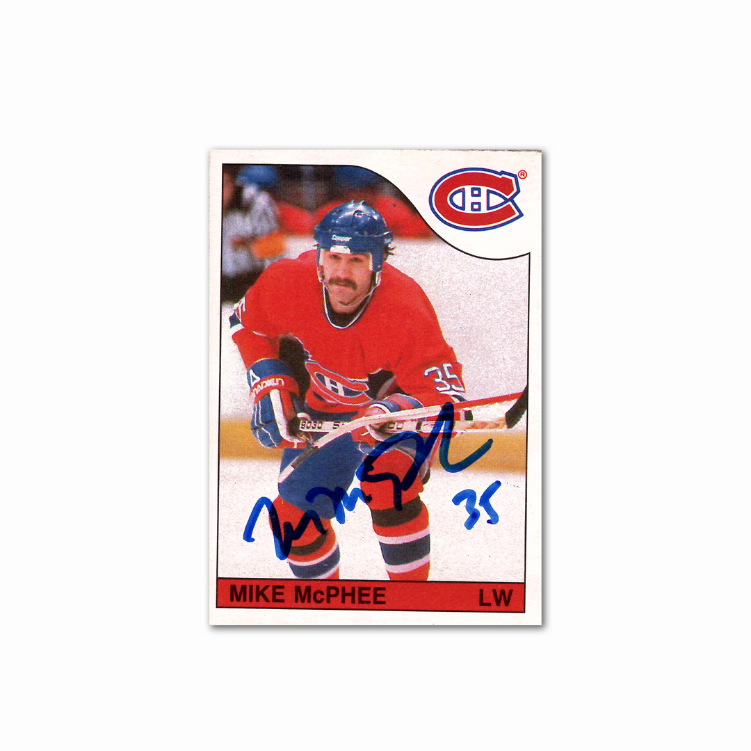 Mike McPhee Autographed Montreal Canadiens 1985 OPC 