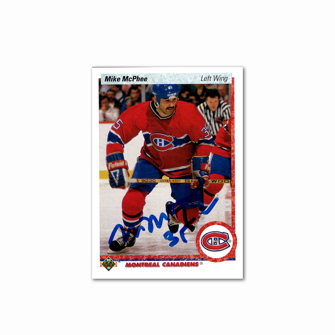 Mike McPhee Autographed Montreal Canadiens 1990 UDA 