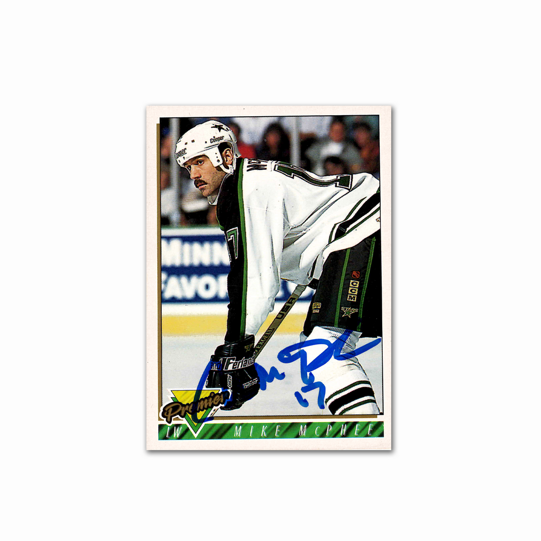 Mike McPhee Autographed Dallas Stars 1992 Premier 