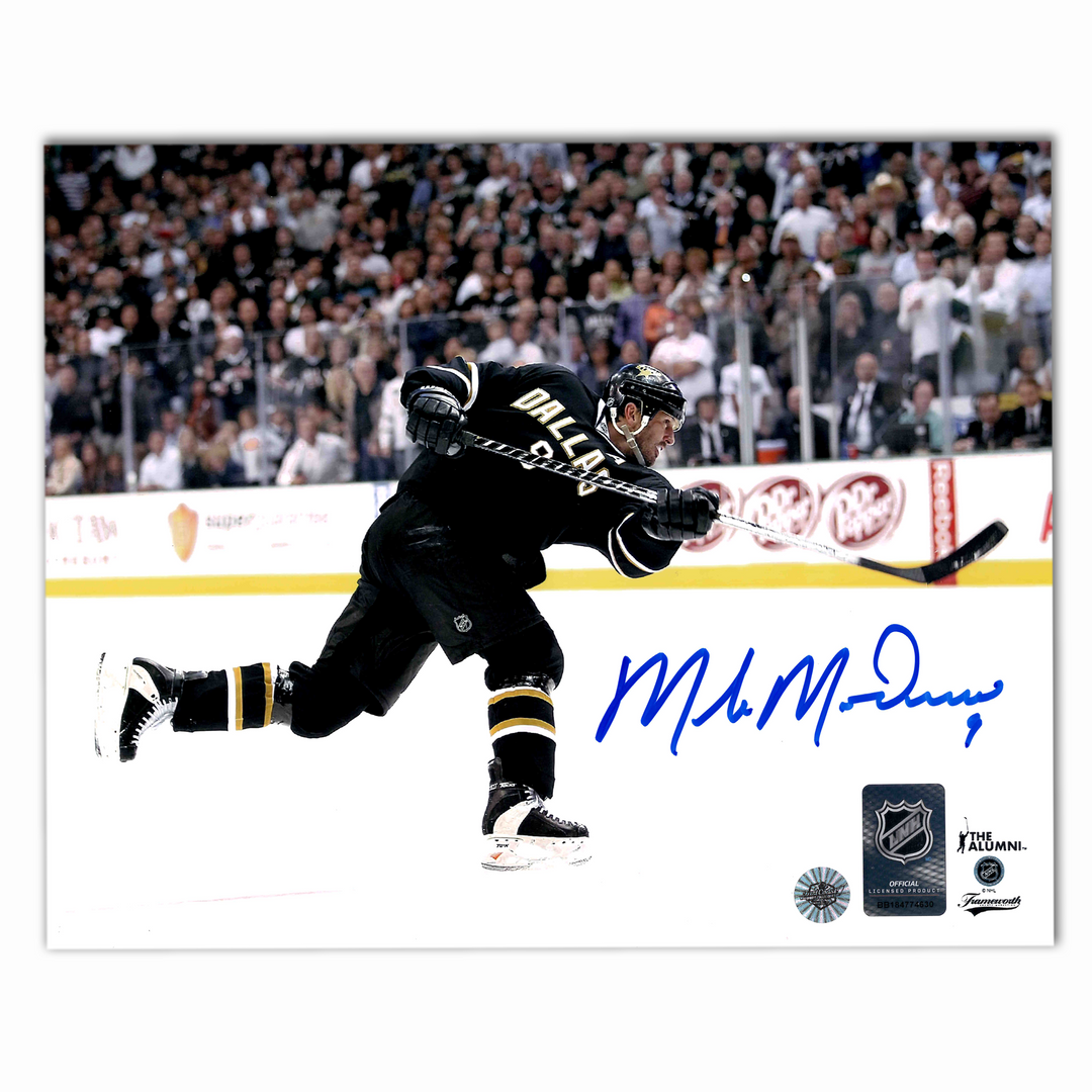 Mike Modano Autographed Dallas Stars Slap Shot 8x10 Photo