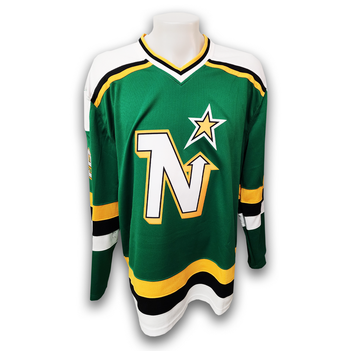 Mike Modano Autographed Minnesota North Stars Fanatics Vintage Jersey
