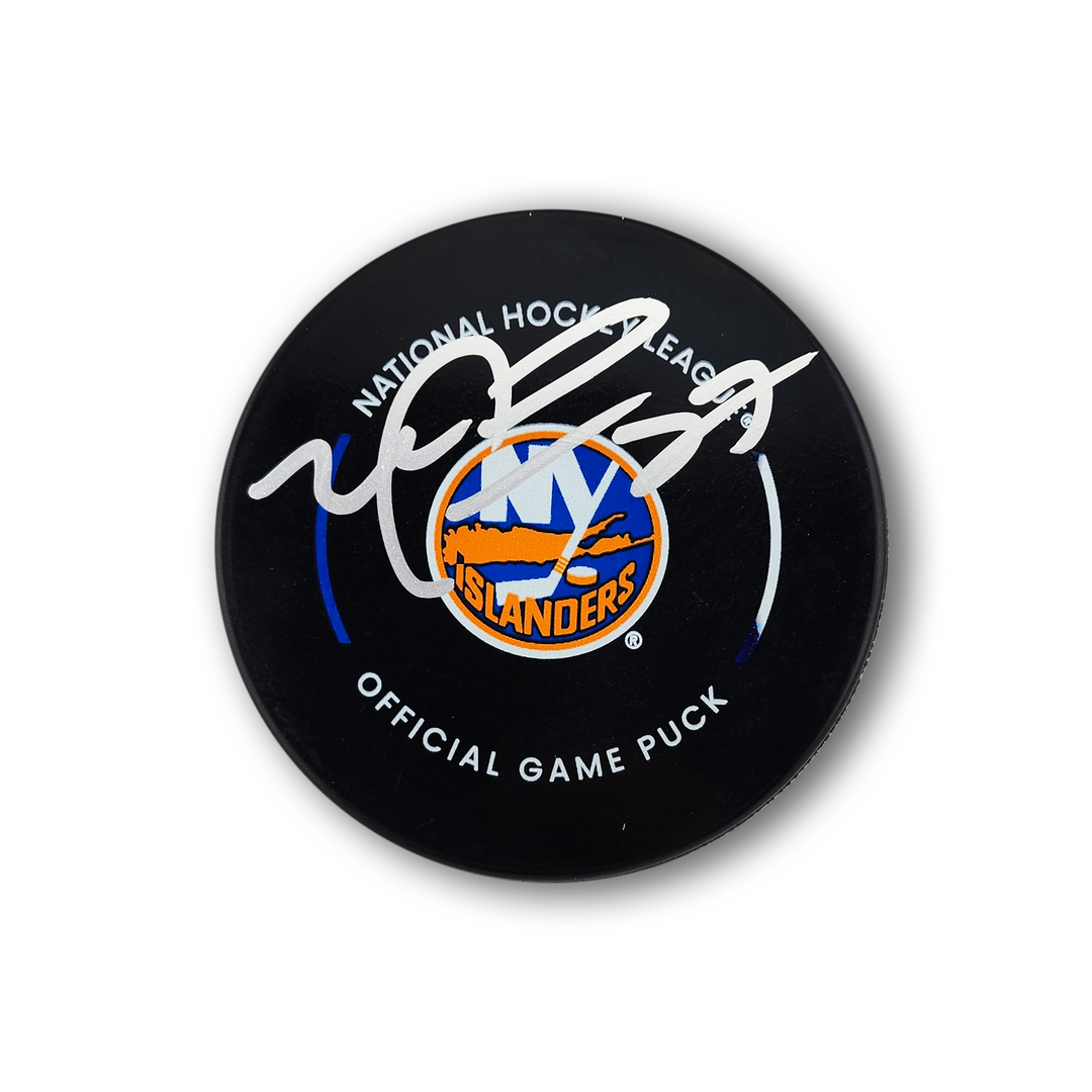 Mike Peca Autographed New York Islanders Official Hockey Puck