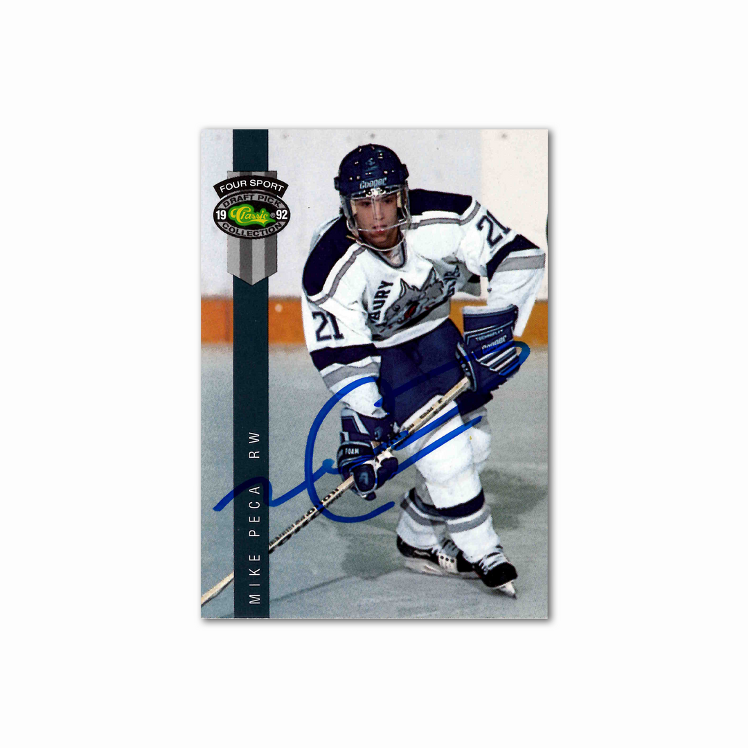 Mike Peca Autographed 1992 Classic Four-Sport #166 Rookie Card