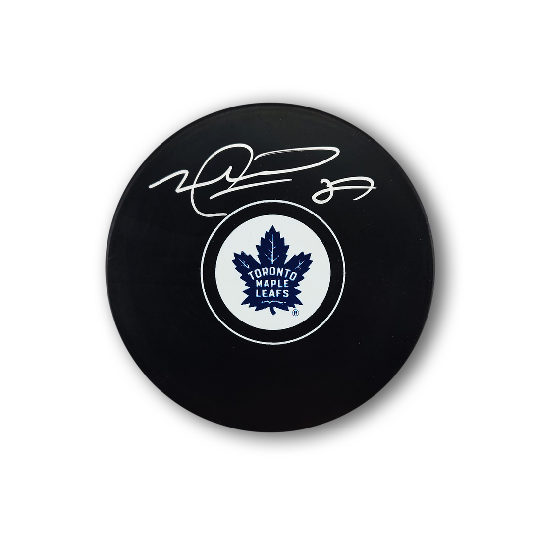 Mike Peca Autographed Toronto Maple Leafs Hockey Puck