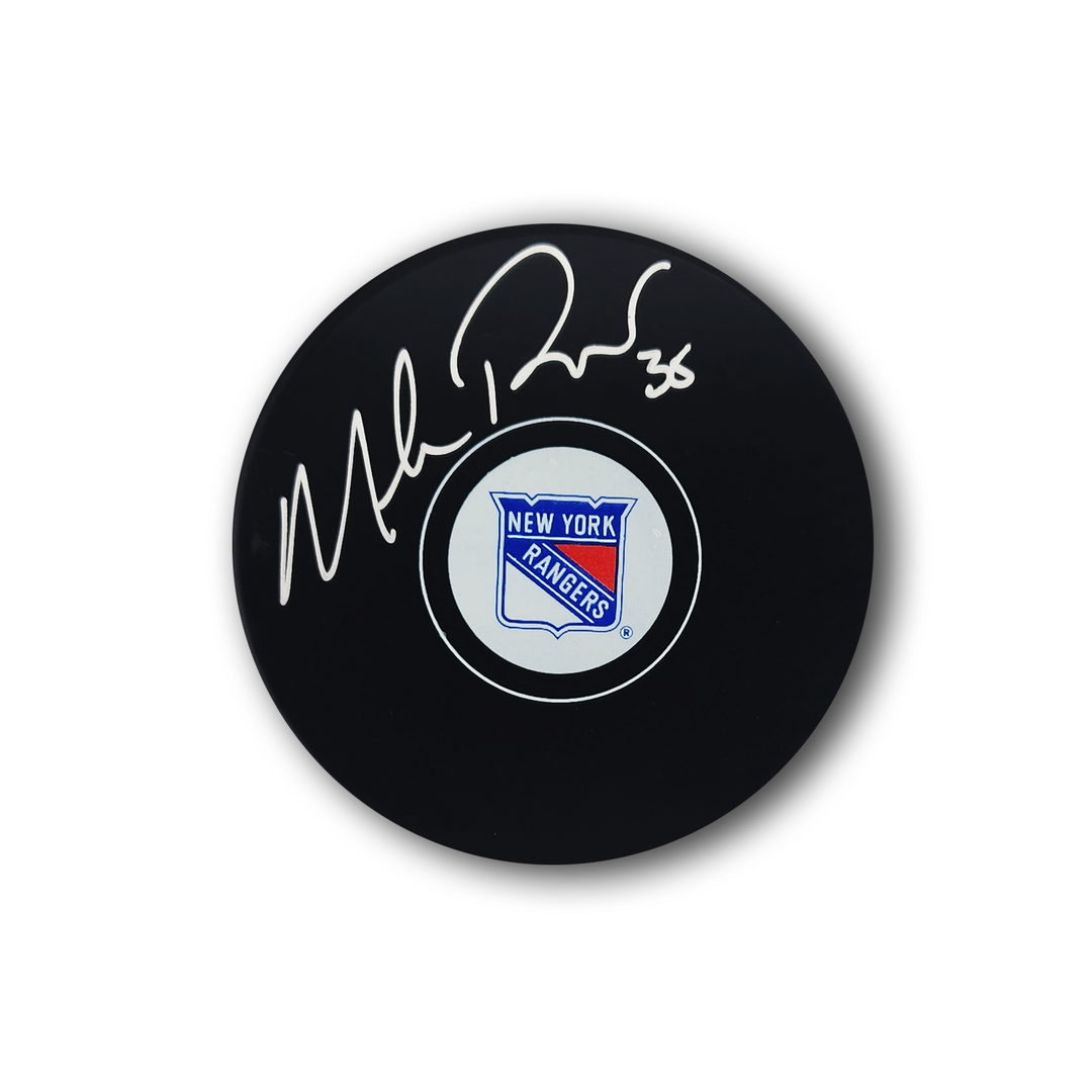 Mike Richter Autographed New York Rangers Hockey Puck