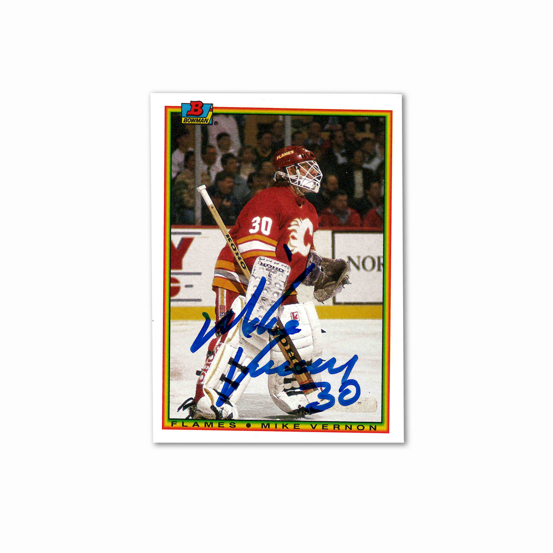 Mike Vernon Autographed Calgary Flames Bowman 