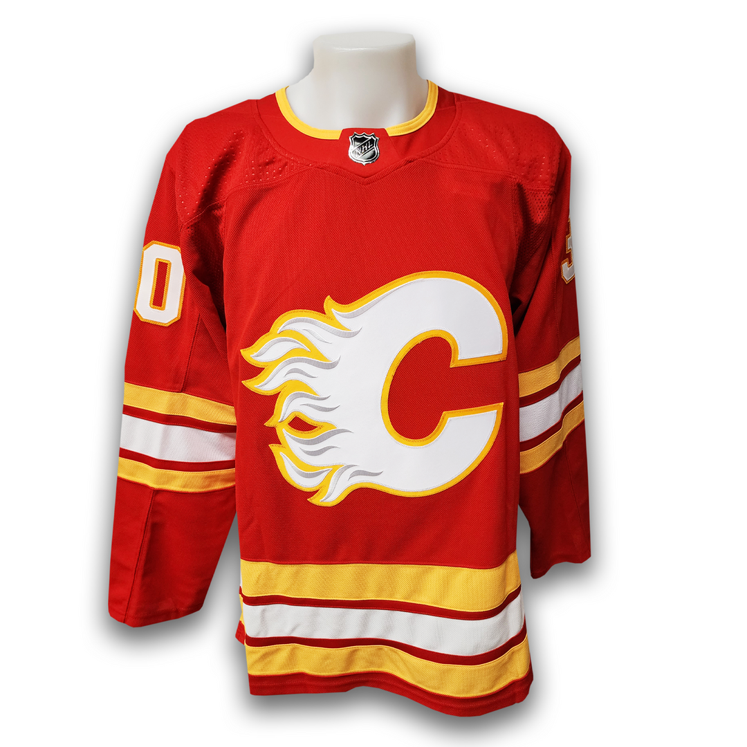 Mike Vernon Autographed Calgary Flames Adidas Career Jersey