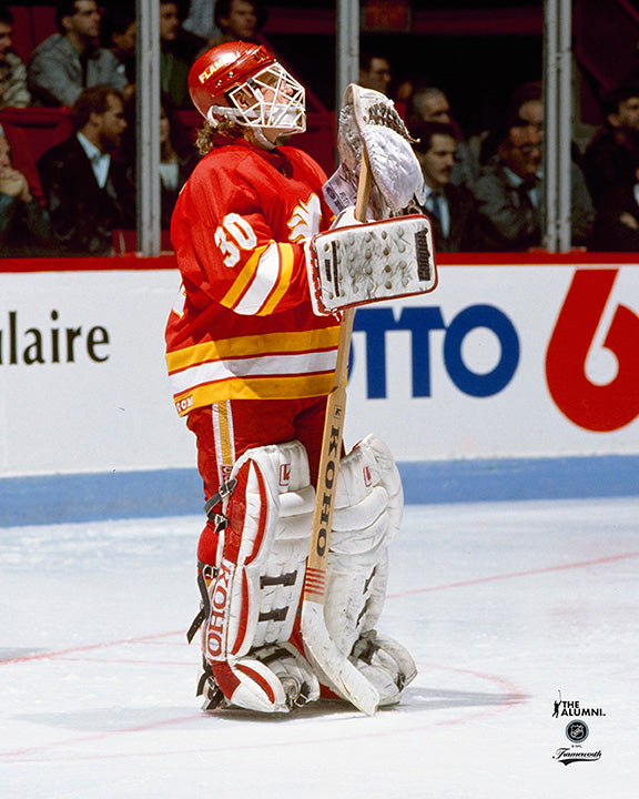Pre-Order - Mike Vernon Autographed Calgary Flames Home 8x10 Photo (Standing)