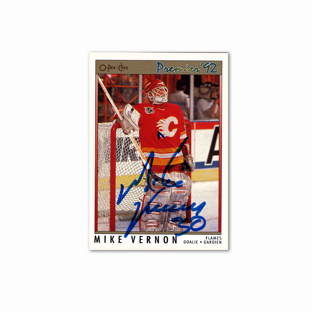 Mike Vernon Autographed Calgary Flames OPC Premier 