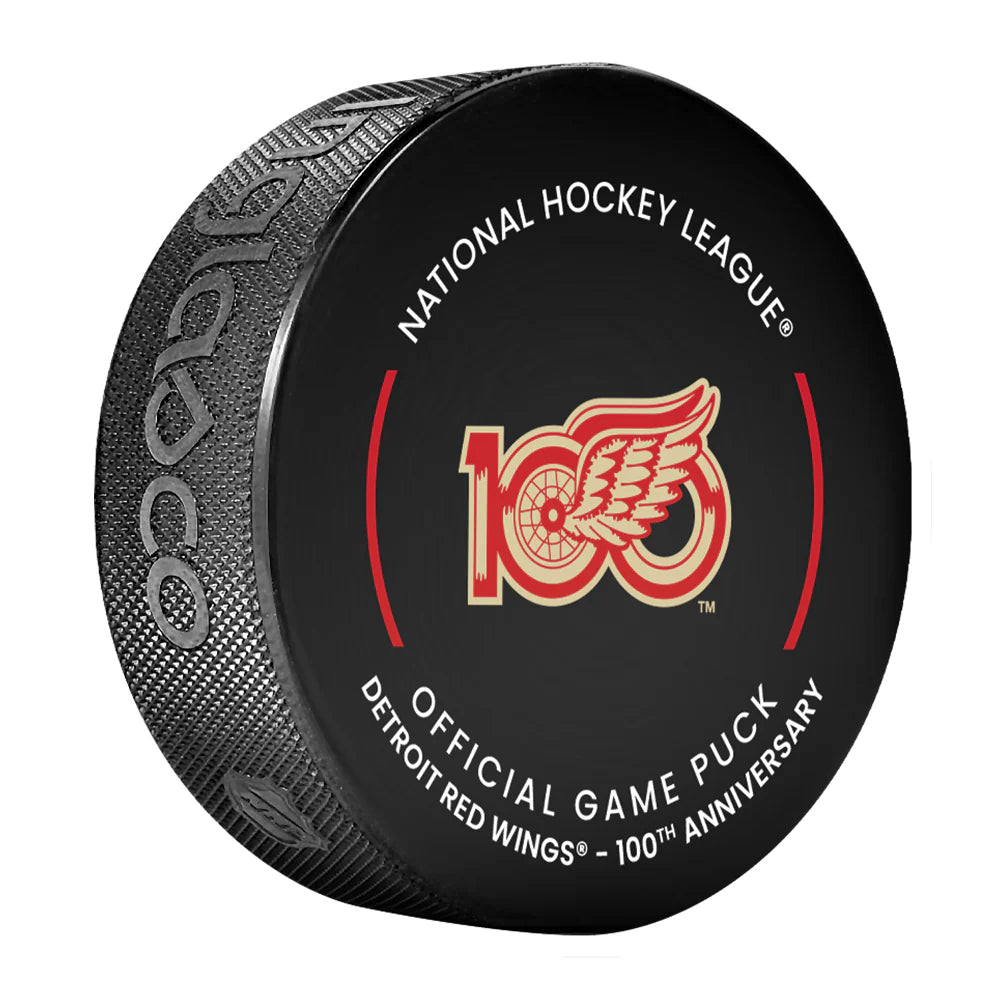 Pre-Order - Mike Vernon - Autographed Detroit Red Wings 100th Year Official Hockey Puck