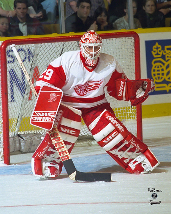 Pre-Order - Mike Vernon Autographed Detroit Red Wings Away 8x10 Photo