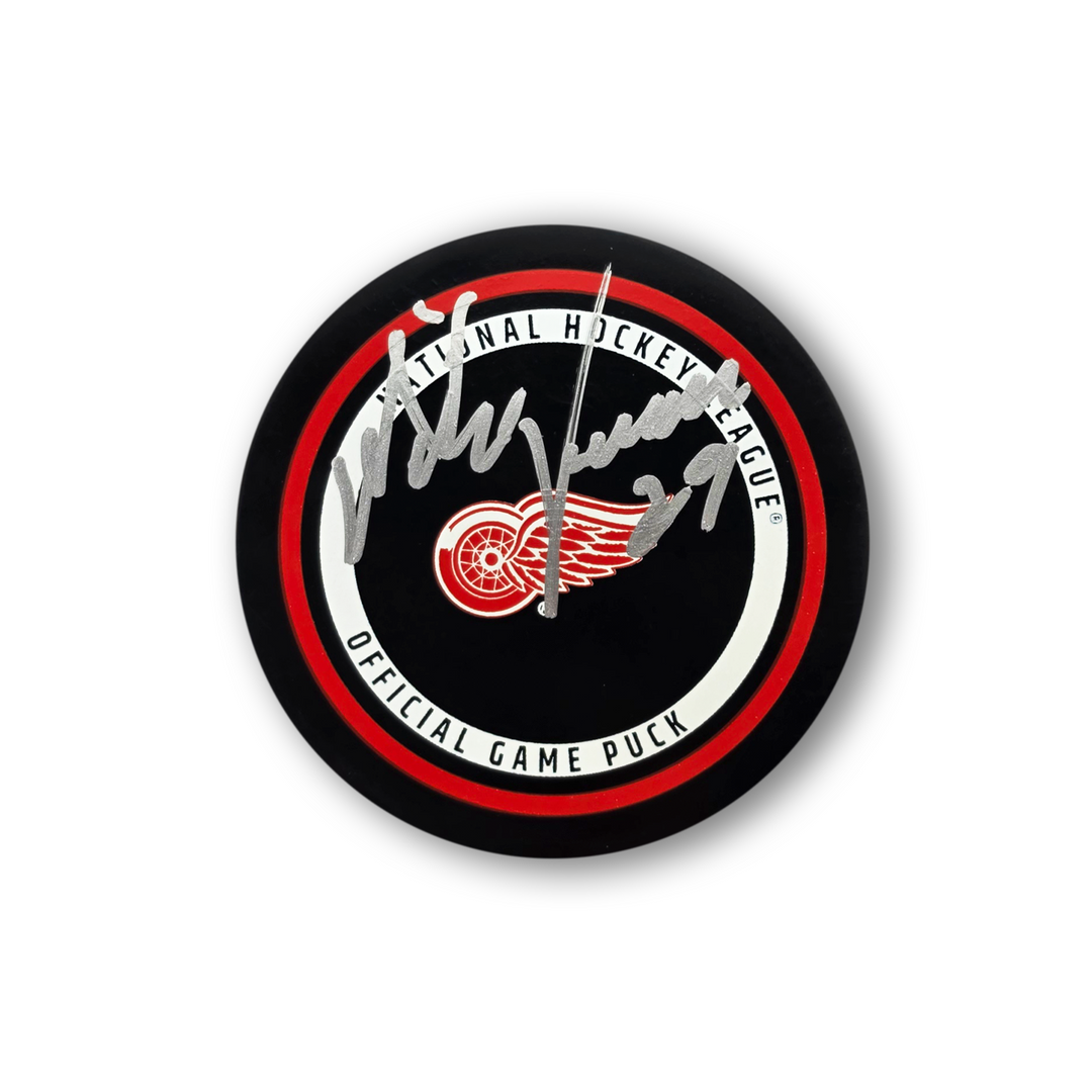 Mike Vernon Autographed Calgary Flames Official Hockey Puck