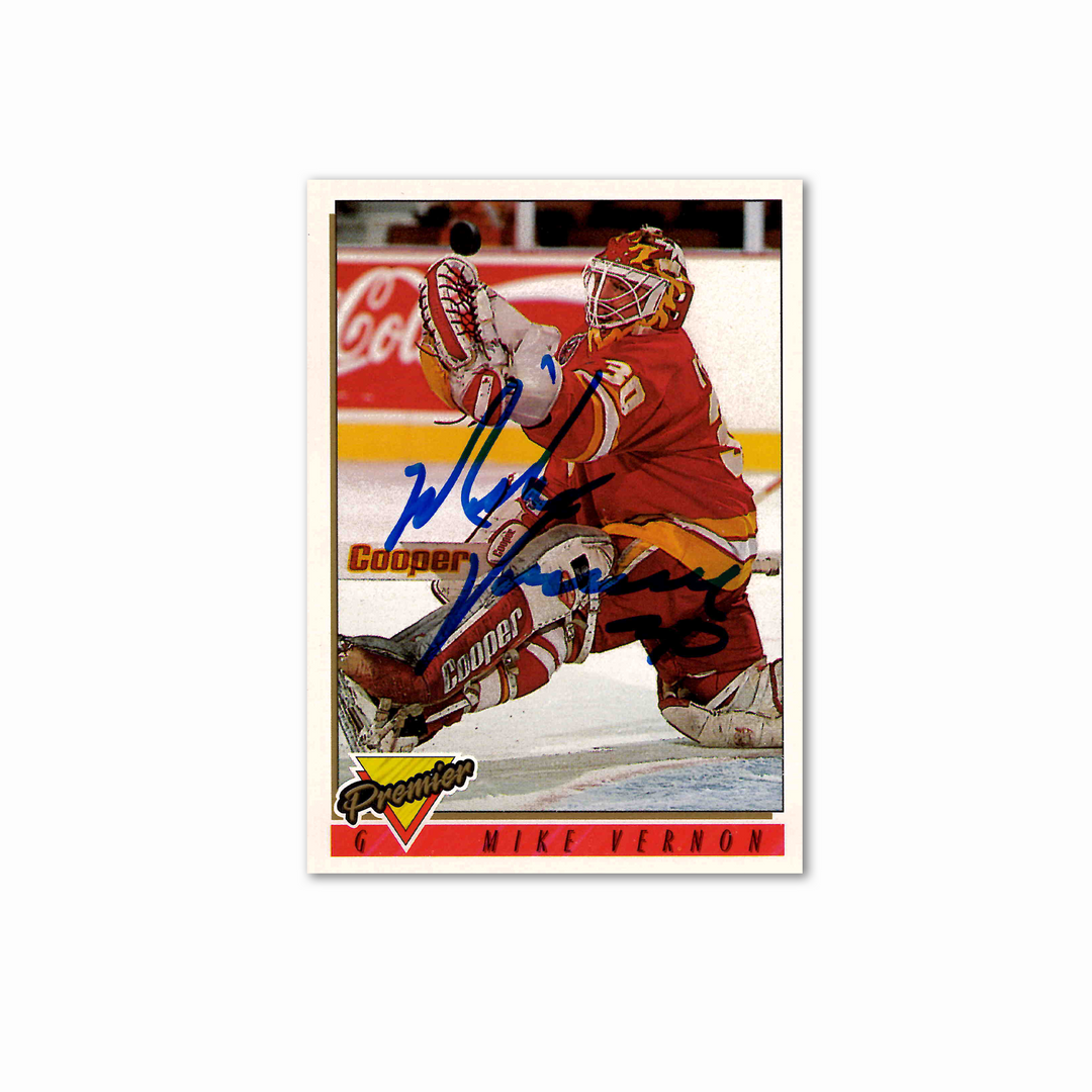 Mike Vernon Autographed Calgary Flames Topps Premier 