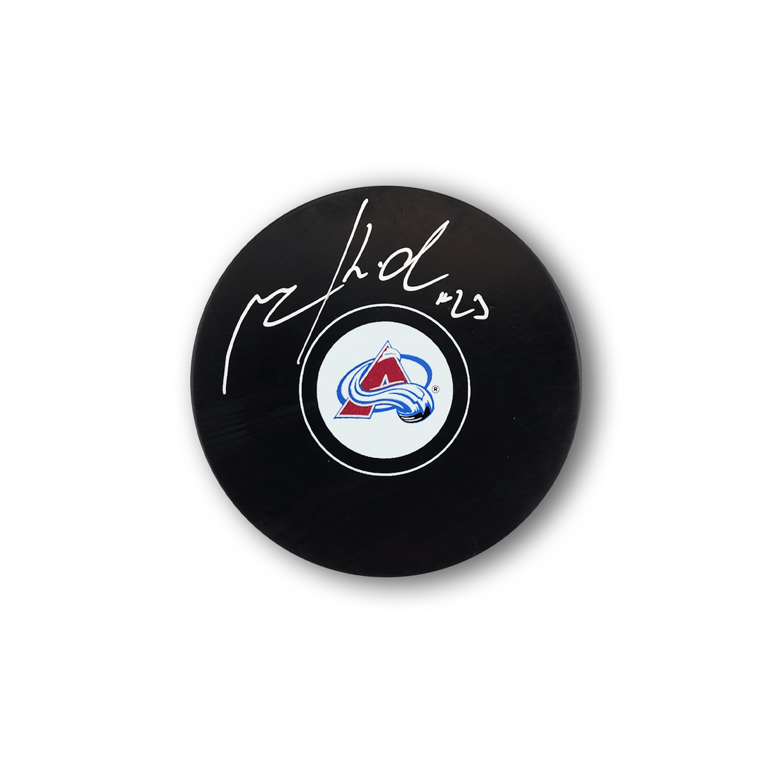 Milan Hejduk Autographed Colorado Avalanche Hockey Puck