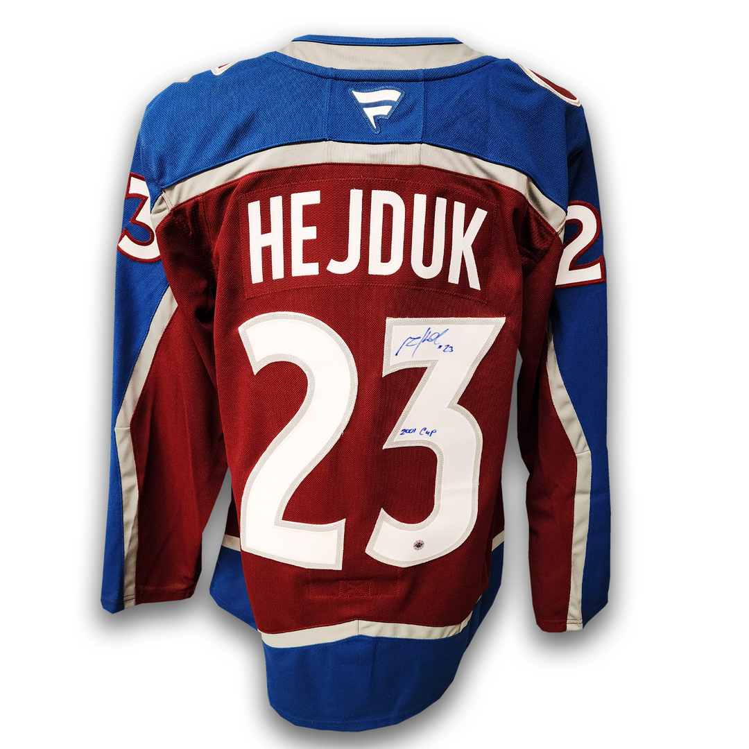 Milan Hejduk Autographed Colorado Avalanche Home Fanatics Premium Jersey