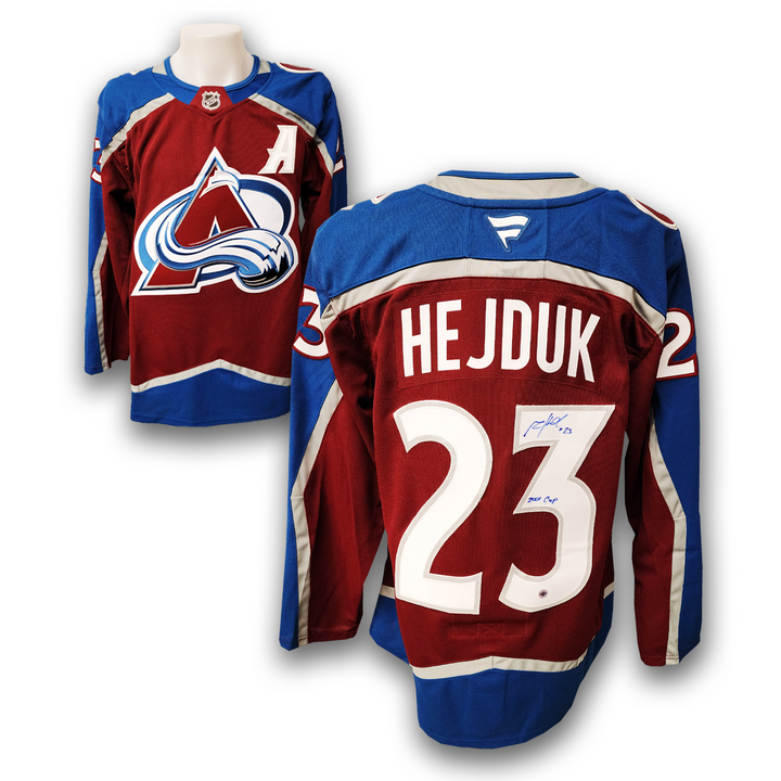 Milan Hejduk Autographed Colorado Avalanche Home Fanatics Premium Jersey