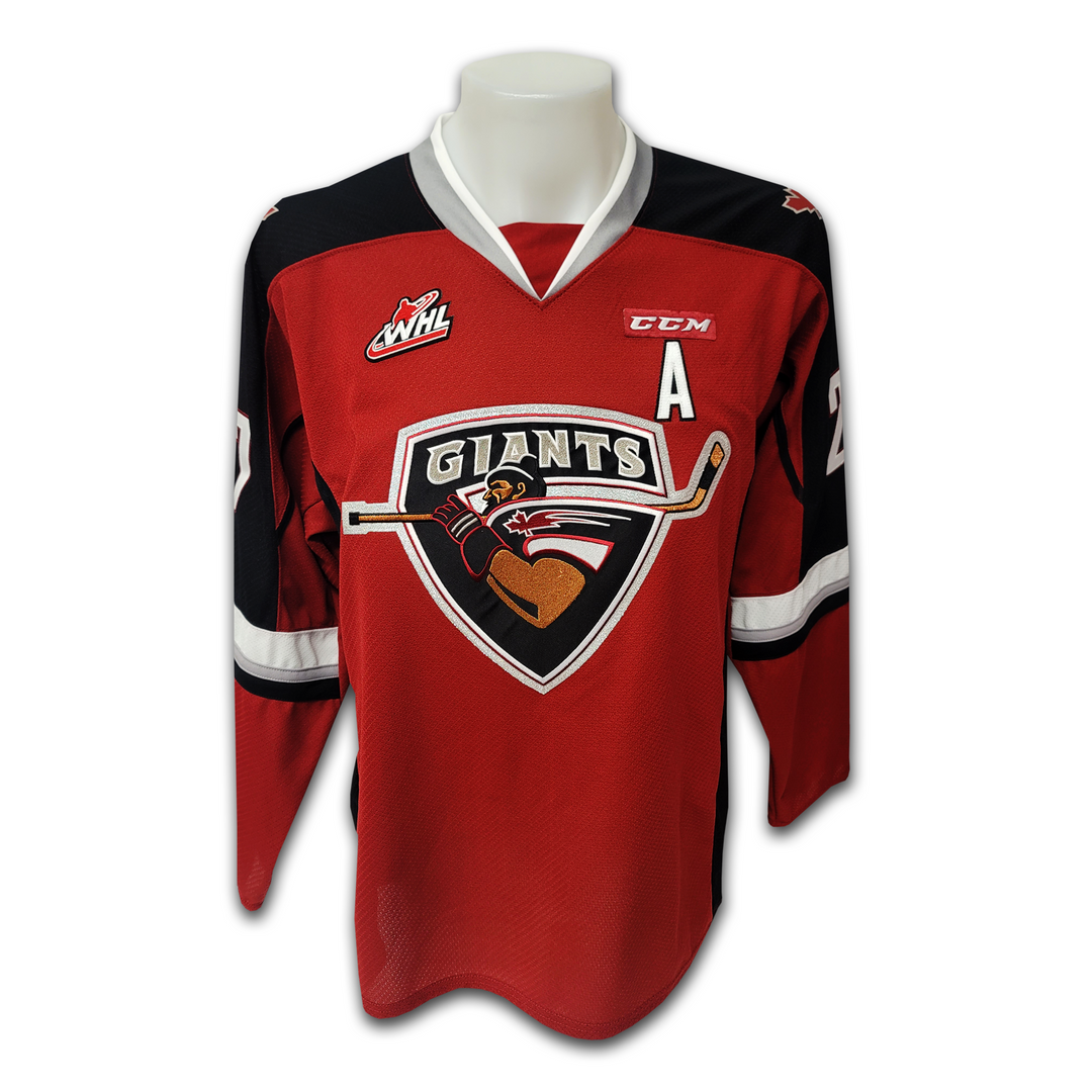 Milan Lucic Autographed Vancouver Giants Red CCM Jersey Inscribed 2007 Memorial Cup Champs