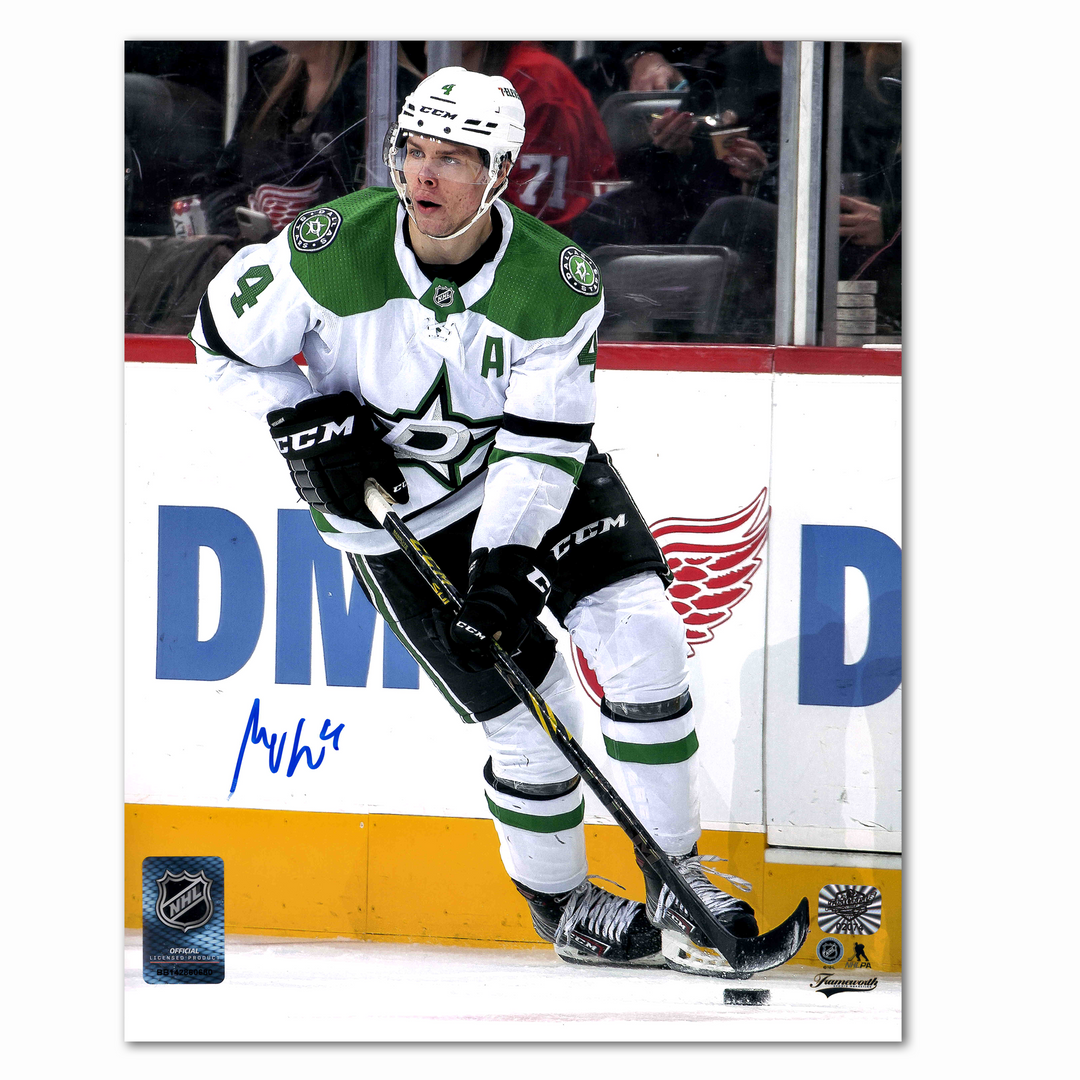 Miro Heiskanen Autographed Dallas Stars Away 8x10 Photo