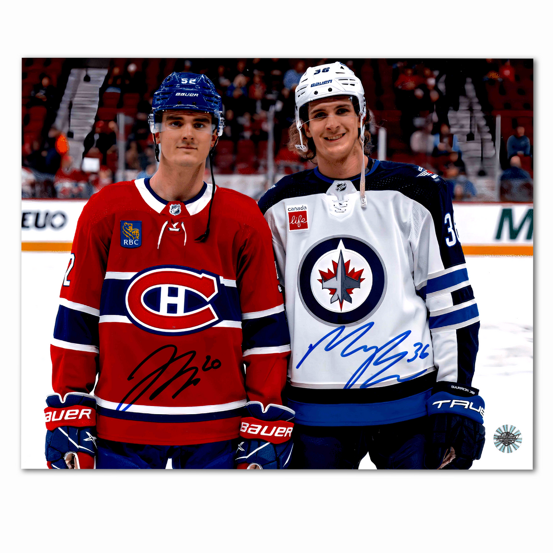 Morgan Barron and Justin Barron Montreal vs Winnipeg 8x10 Photo (2)