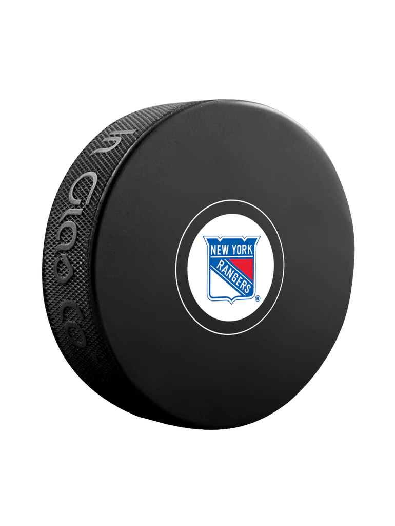 Pre-Order - Morgan Barron Autographed New York Rangers Hockey Puck