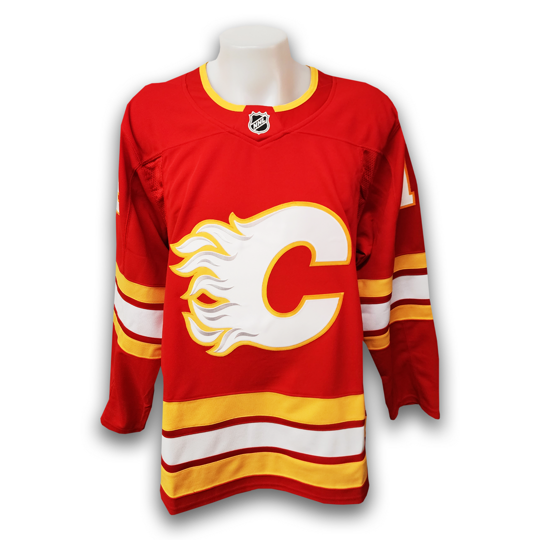 Morgan Frost Autographed Calgary Flames Home Adidas Jersey