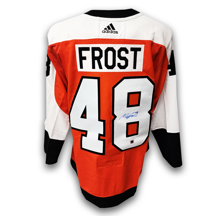 Morgan Frost Autographed Philadelphia Flyers Home Adidas Jersey