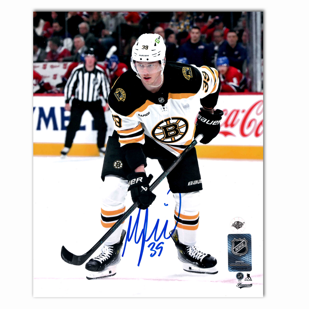 Morgan Geekie Autographed Boston Bruins Away 8x10 Photo