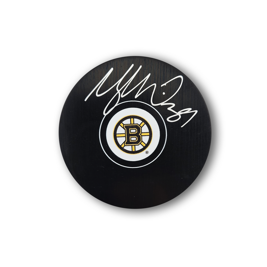 Morgan Geekie Autographed Boston Bruins Hockey Puck