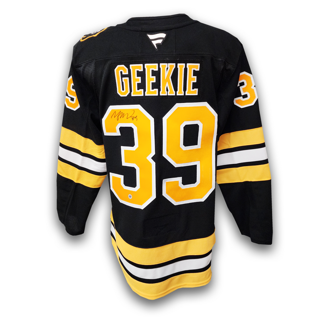 Morgan Geekie Autographed Boston Bruins Home Fanatics Premium Jersey (2025)