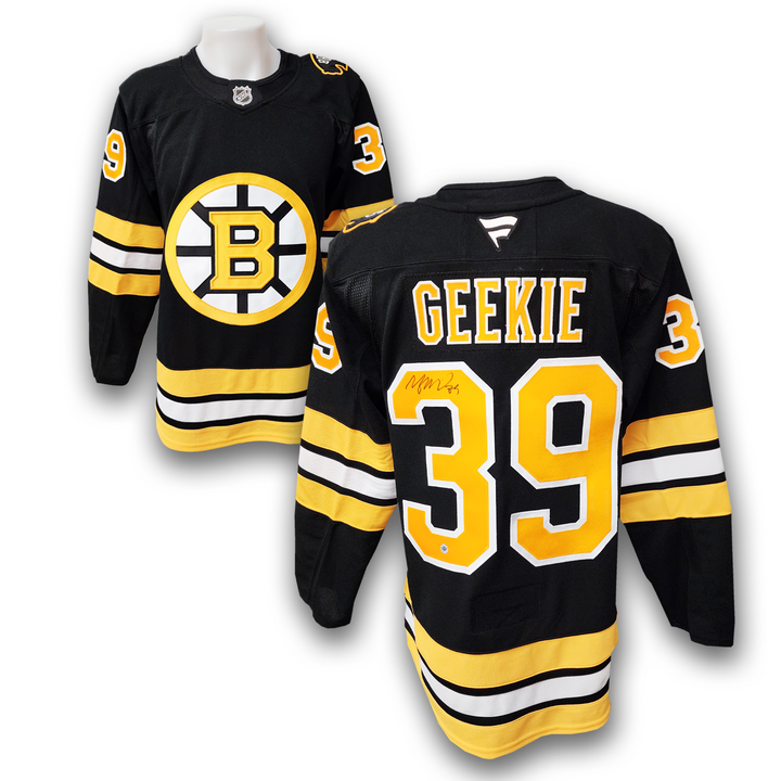 Morgan Geekie Autographed Boston Bruins Home Fanatics Premium Jersey (2025)