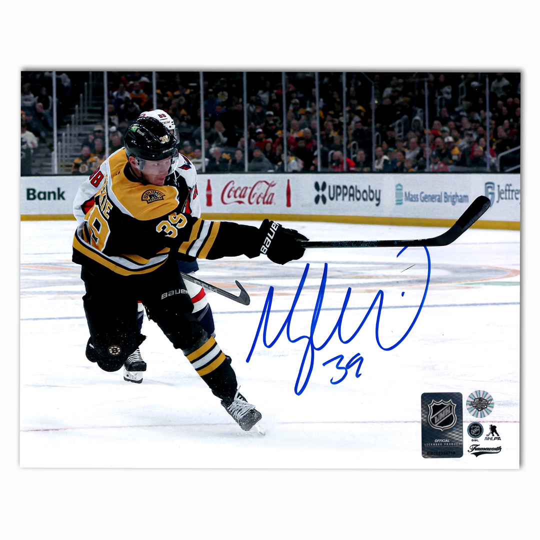 Morgan Geekie Autographed Boston Bruins Home Horizontal 8x10 Photo