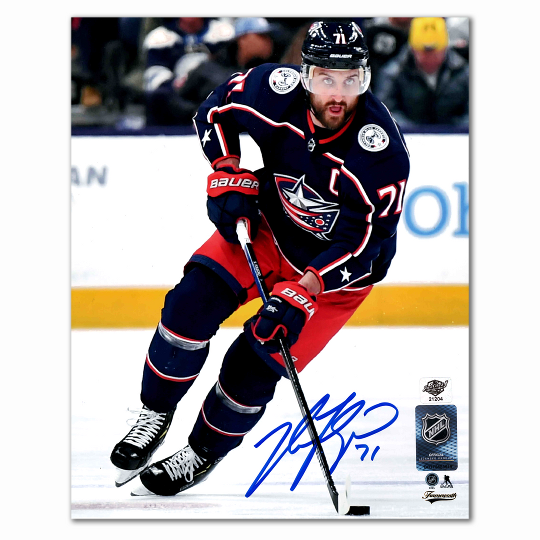 Nick Foligno Autographed Columbus Blue Jackets Home 8x10 Photo