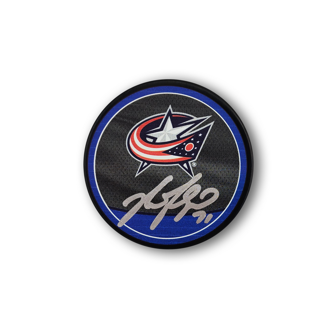 Nick Foligno Autographed Columbus Blue Jackets Reverse Retro Hockey Puck