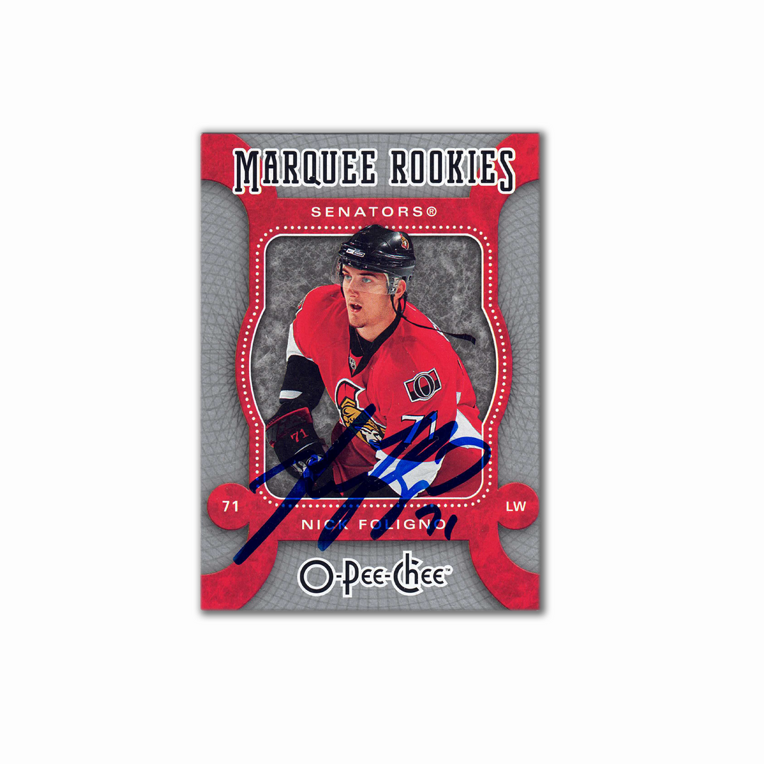 2007-08 OPC Marquee Rookies #576 NICK FOLIGNO Autographed Rookie Card