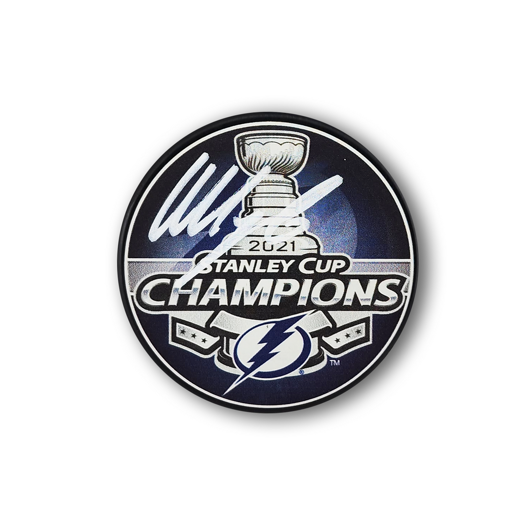 Nikita Kucherov Autographed Tampa Bay Lightning 2021 Stanley Cup Puck