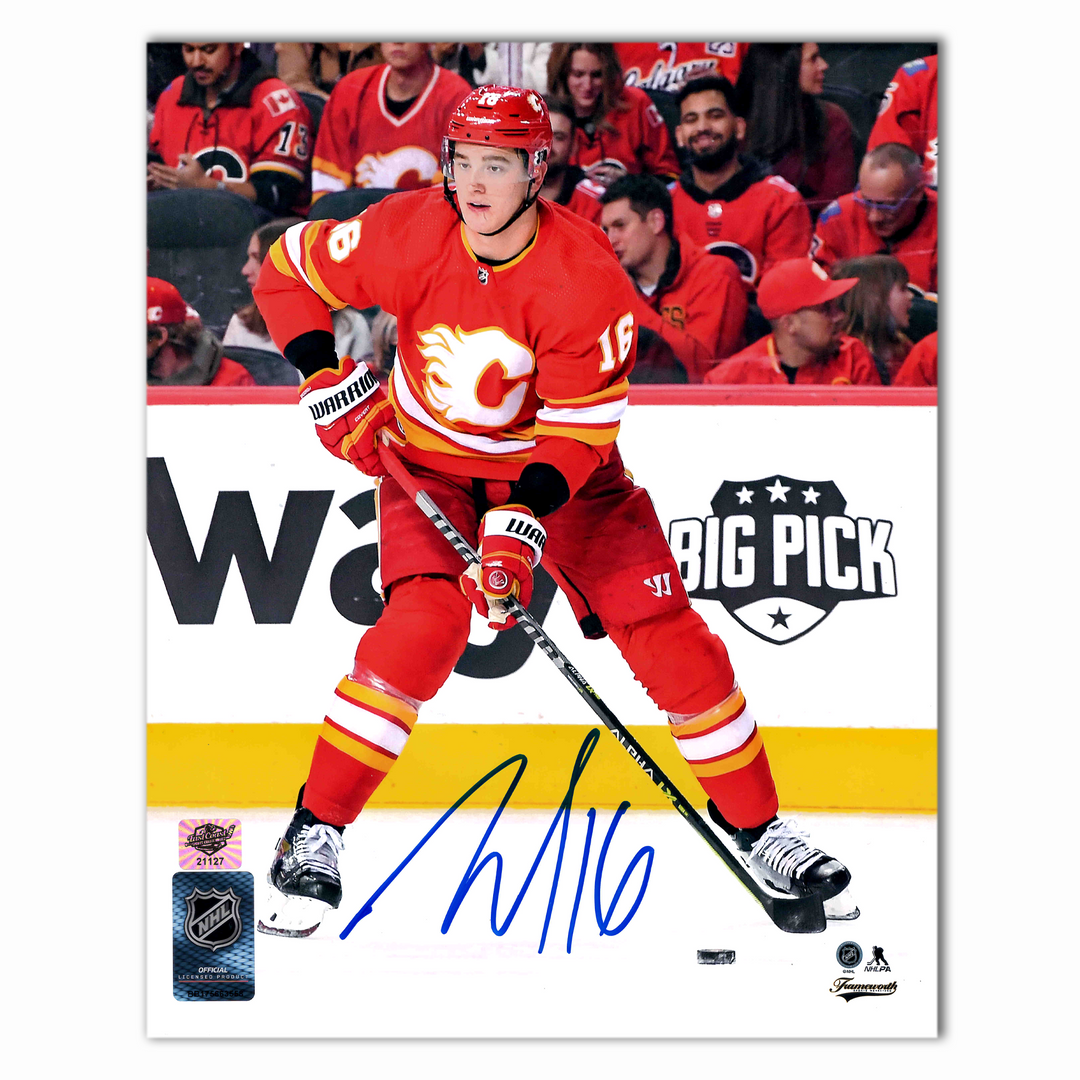 Nikita Zadorov Autographed Calgary Flames Home 8x10 Photo