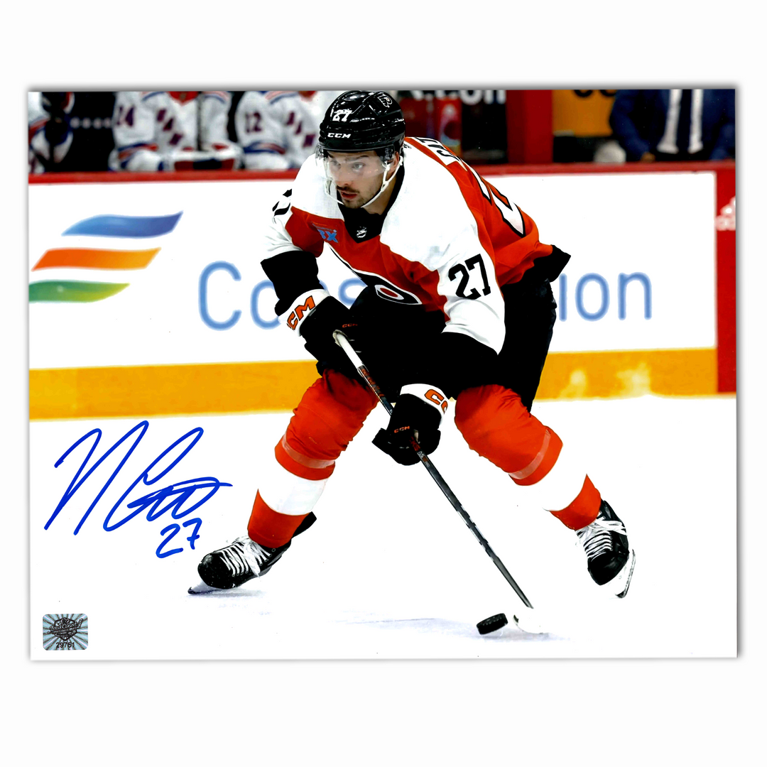 Noah Cates Autographed Philadelphia Flyers 8x10 Horizontal Photo