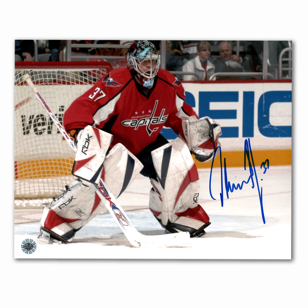 Olaf Kolzig Autographed Washington Capitals Home 8x10 Photo