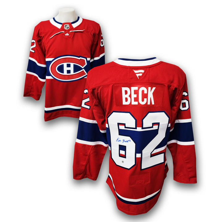 Owen Beck Autographed Montreal Canadiens Fanatics Premium Jersey