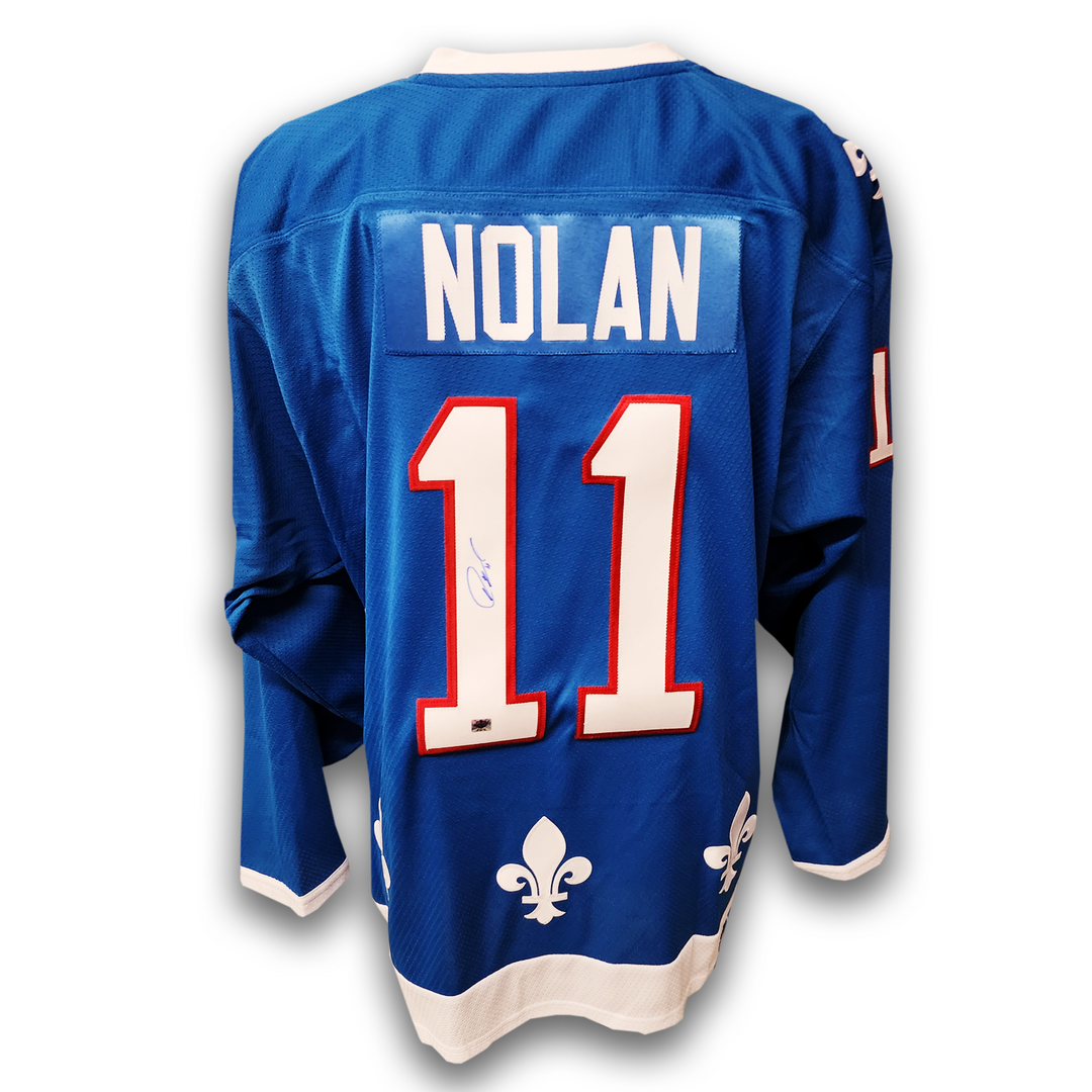 Owen Nolan Autographed Quebec Nordiques Adidas Team Classic Jersey
