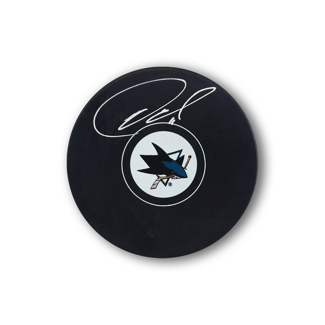 Owen Nolan Autographed San Jose Sharks Hockey Puck