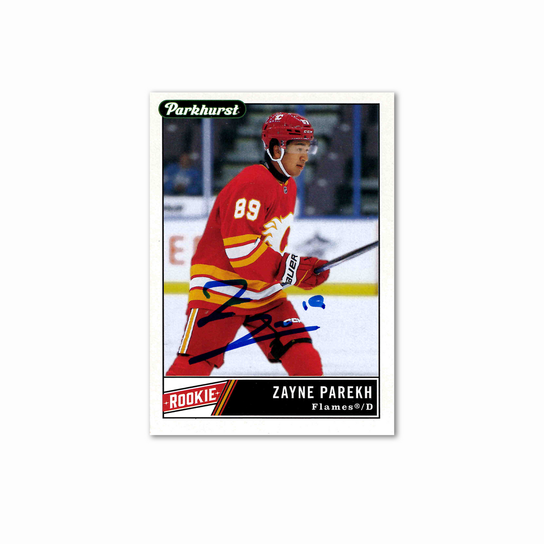 Zayne Parekh Autographed Calgary Flames Parkhurst 