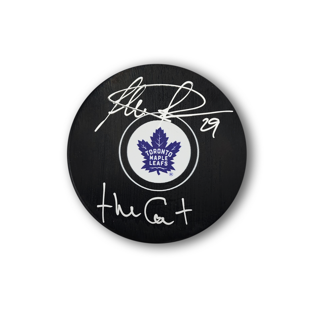 Felix Potvin Autographed Toronto Maple Leafs Hockey Puck Inscribed The   Cat