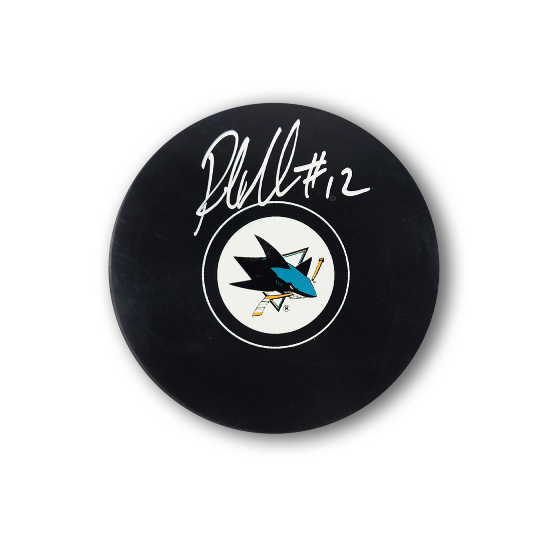 Patrick Marleau Autographed San Jose Sharks Hockey Puck