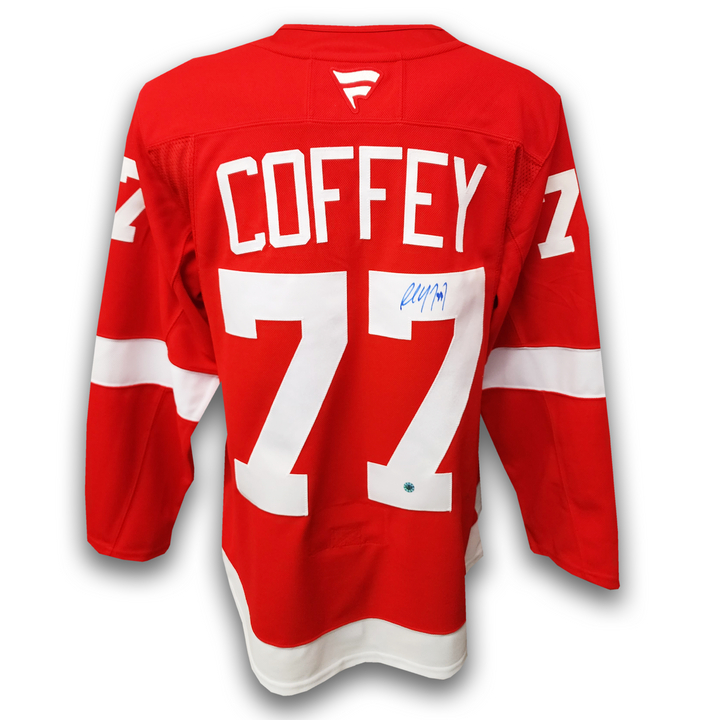 Paul Coffey Autographed Detroit Red Wings Home Fanatics Premium Jersey
